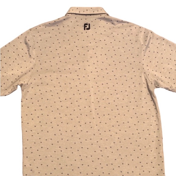 FootJoy Other - FOOTJOY men's golf polo shirt gray with blue polkadots medium short sleeve